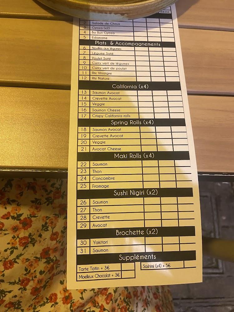 Sushi Bar - Menu Image 1